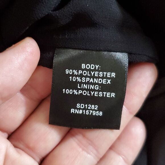 Senlis Black Rouched Shirt with Slightly Puff Sleeves - Picture 11 of 12